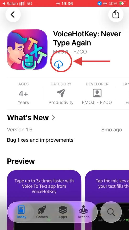 VoiceHotKey im iOS App Store
